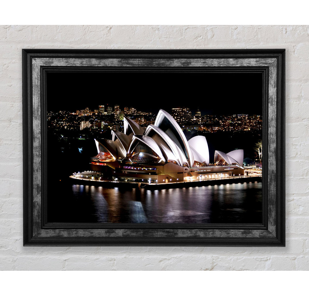 Sydney Opera House Night View - Einzelner Bilderrahmen Kunstdrucke