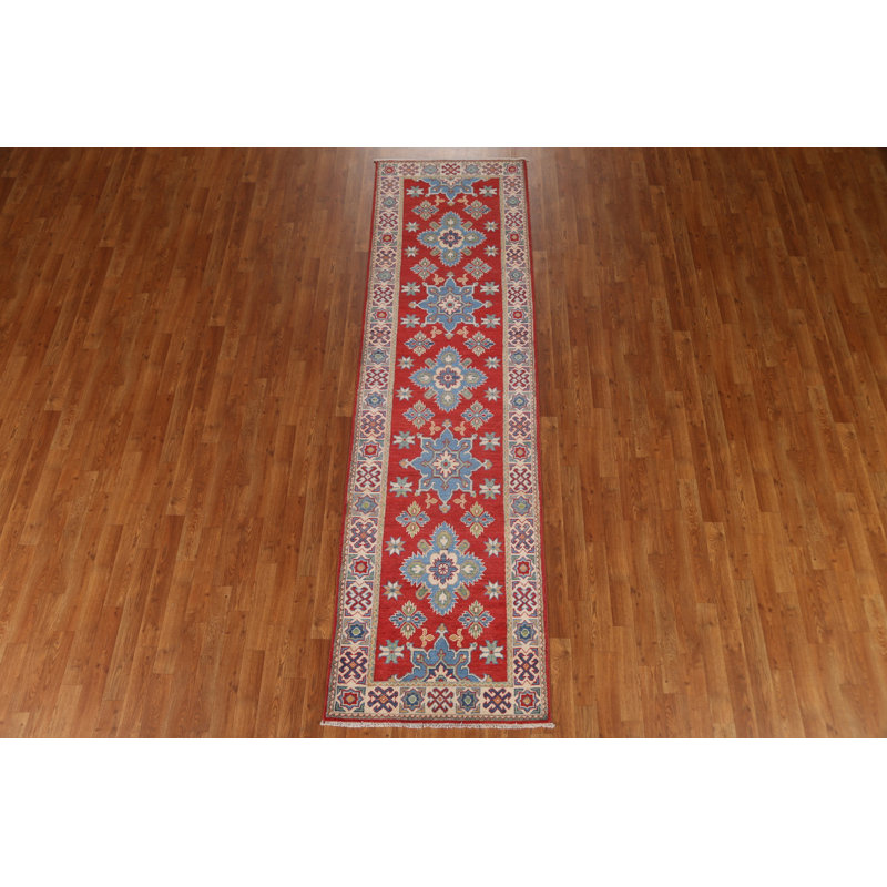 One-of-a-Kind 2'9'' X 9'10'' New Age Runner Wool Area Rug in Red