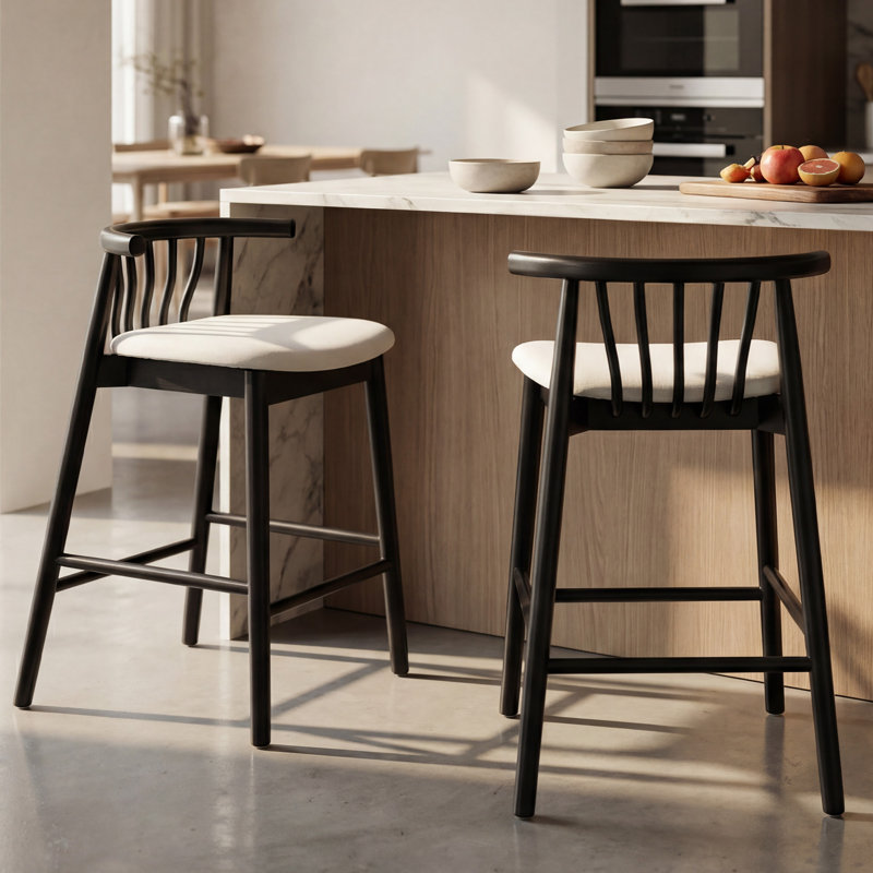 Counter Stool, White Black