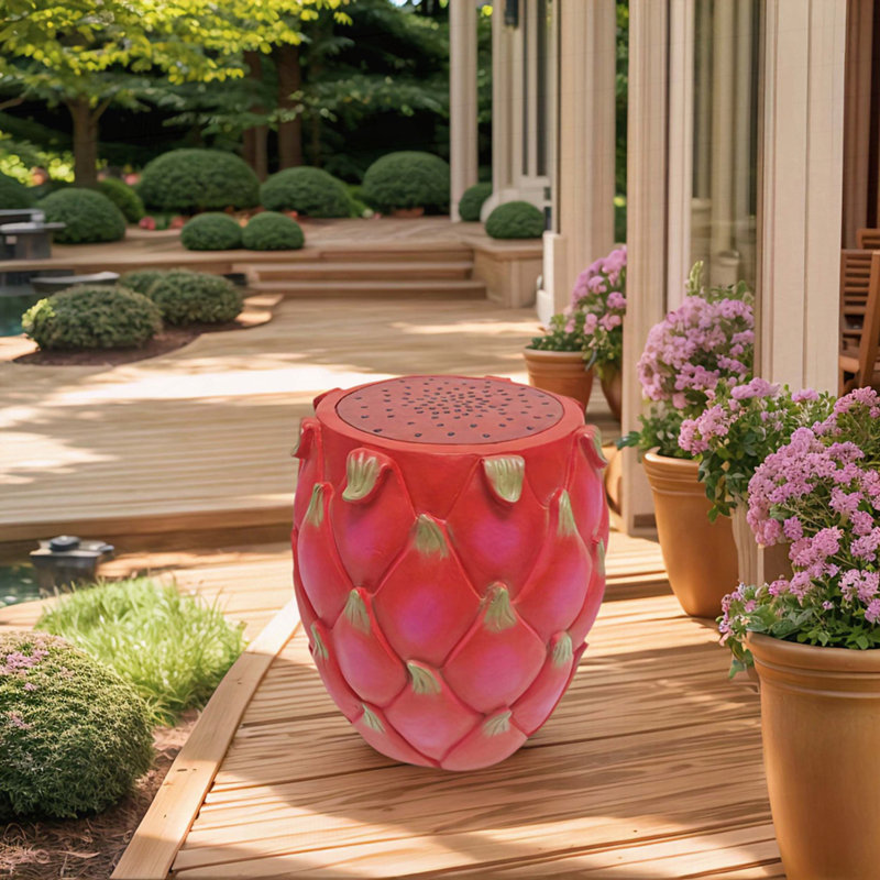 Oversized Resin Dragon Fruit Stool