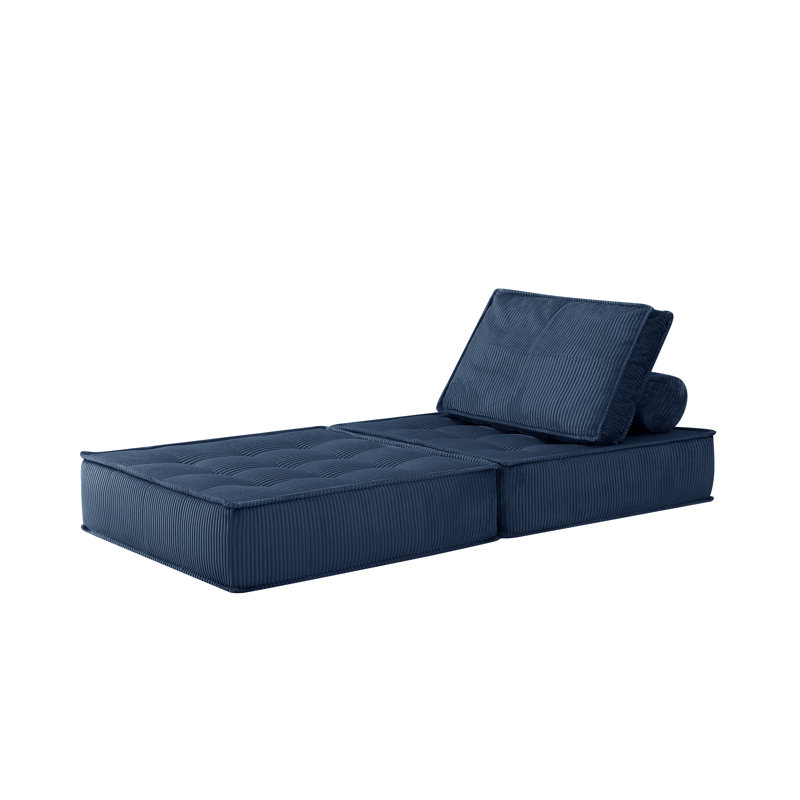 Canapé futon 66,6 po, Bleu