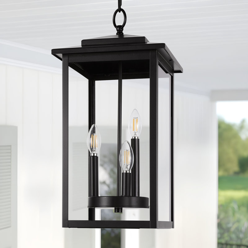 Birten 3 - Light 20.9“ H Outdoor Hanging Lantern, Matte Black