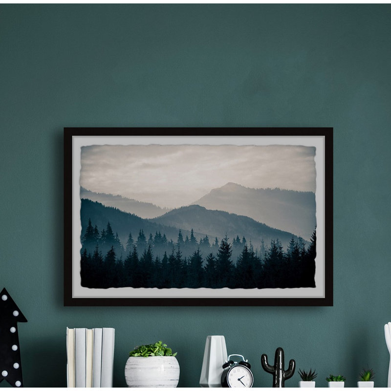 «Forest Morning View», reproduction de photo sur papier encadrée, H 16 po x l 24 po x P 1,5 po