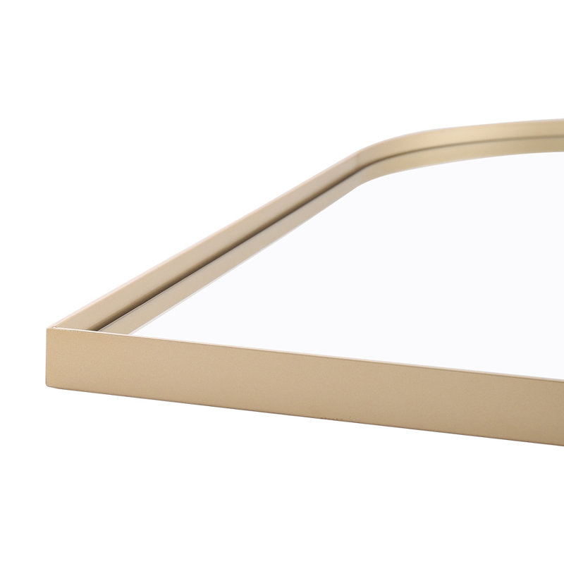 Daryll Arch-Shape Metal Framed Wall Mirror Decorative, Gold