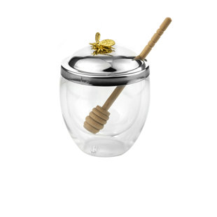 1 Set Bee Figurine With Spoon Durable Multifunction Honeybee Shape