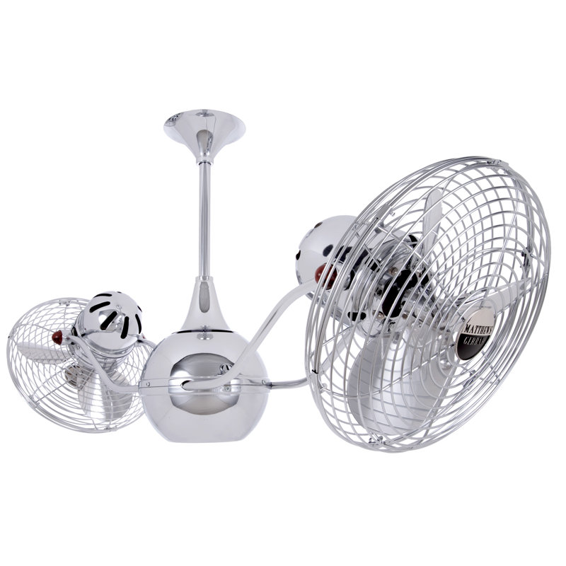 42" Vent Bettina 6  Blade Ceiling Fan,  Polished Chrome