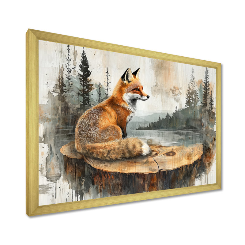 Gieneke - Animals Canvas Art Print, H 16 po x l 32 po, Cadre flottant, Or