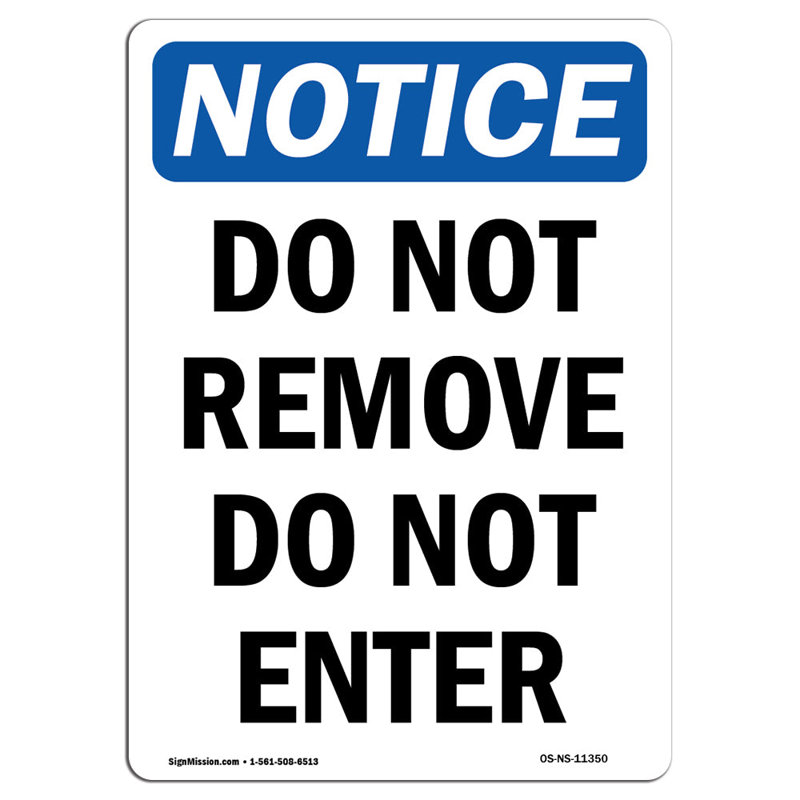 Notice Sign