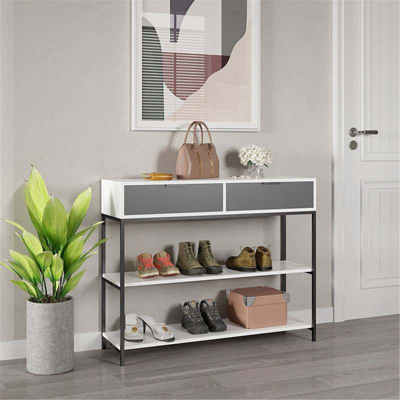 Console 11,50 po Jawarren, Blanc / gris