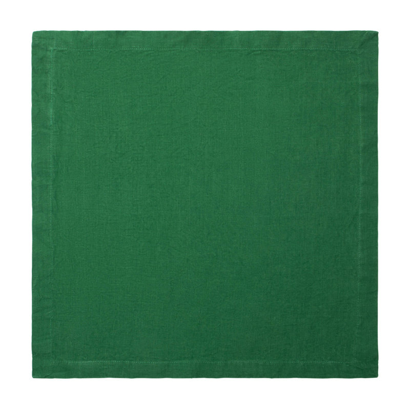 Linen Square Napkin, Evergreen