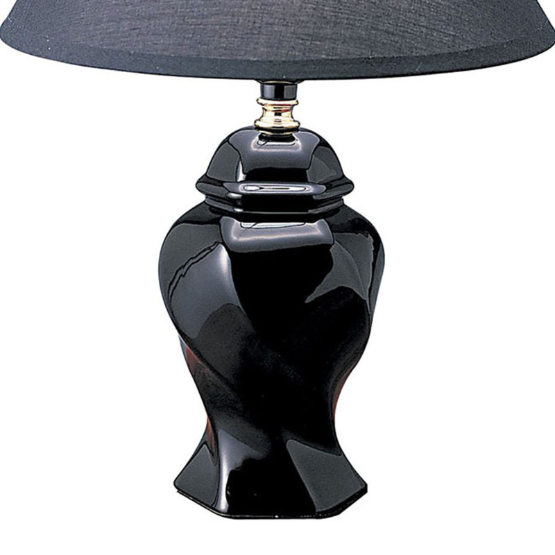 Lamp, Black, 13'' H X 10'' W X 10'' D