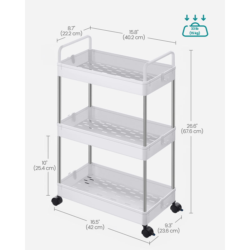 Amatrudo Metal Bar Cart, White
