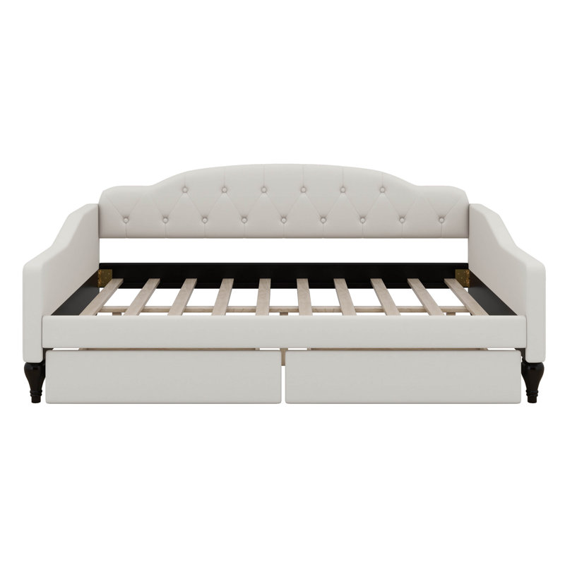 Nakayah PU Upholstered Tufted Daybed, White, Full Incorrect