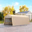 Abri de garage 11 'x 20' avec fenêtres de ventilation, kaki