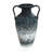 Blue-Gray Ceramic 18.5-Inch Tall Vase with Handles, Rustic Pottery Accent for Home Decor