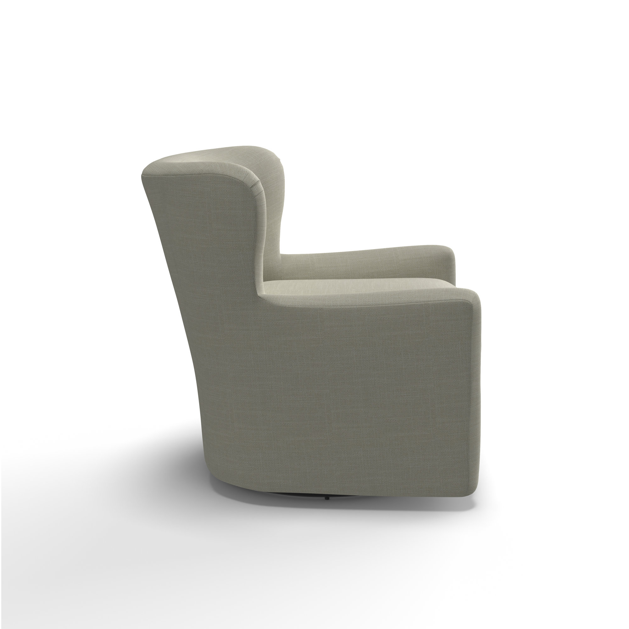 Bendigo Upholstered Wingback Chair, Conversation Pearl Basketweave