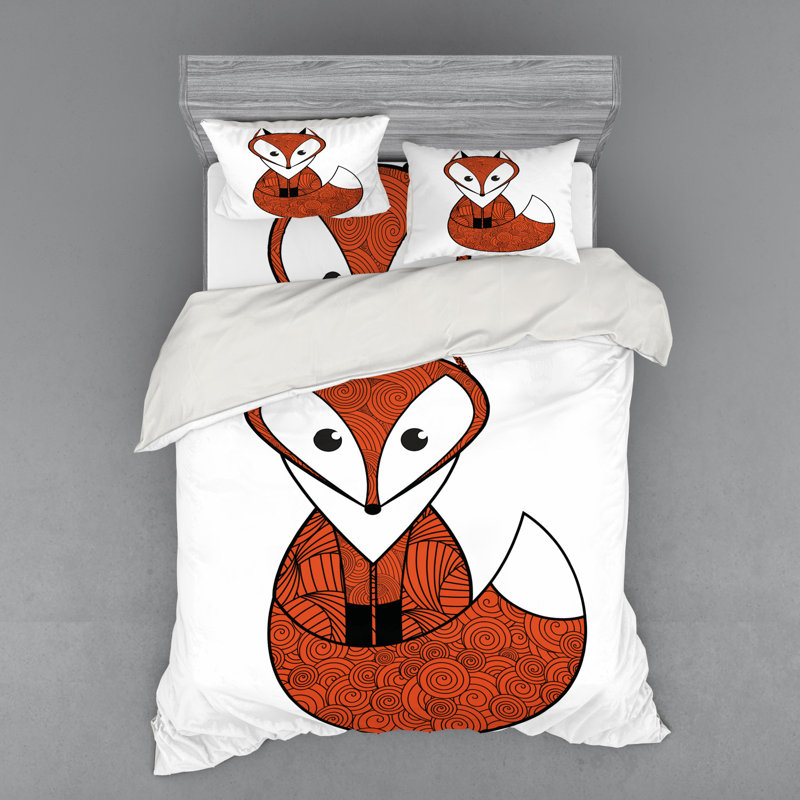 Ensemble de housse de couette Fox, Housse de couette grand + 3 pièces supplémentair