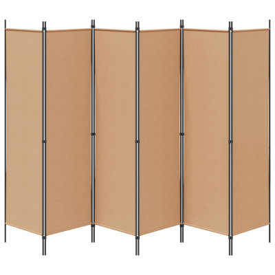 Paravent en tissu 6 panneaux vidaXL beige 118,11 x 70,87 po