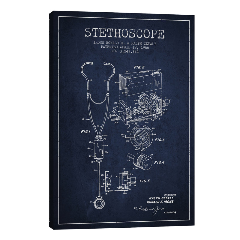 Stethoscope by Aged Pixel - Wrapped Canvas Print, 66.04 cm H x 45.72 cm W x 1.91 cm D