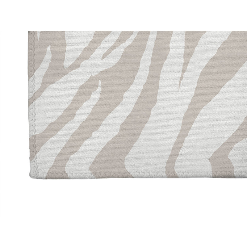 Zebra Patch Non-Slip Outdoor Rug, Runner 2'6" x 8'