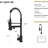 Kitchen Faucet In Matt Black - Modern Style, Stainless Steel 304 Construction, Ideal For Residential Kitchens 19" Single Handle 304, Contemporary Style Residences-328858088