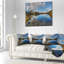 «Clear Lake with Pine Trees Panorama - Coussin imprimé paysage»-37422986-37428603