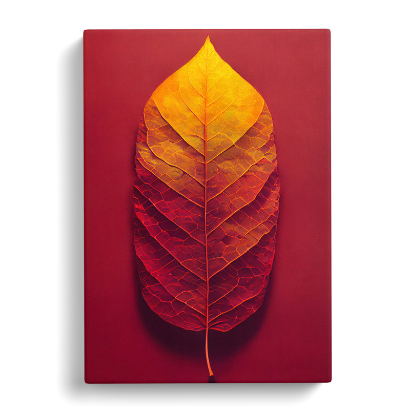 The Graceful Leaf - Wrapped Canvas Print, 50cm H x 35cm W x 3cm D