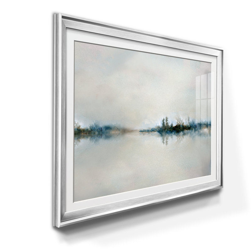 Calm Morning - Reproduction d'art sur papier encadrée, H 18,5 po x l 24,5 po x P 1,5 po, Argent