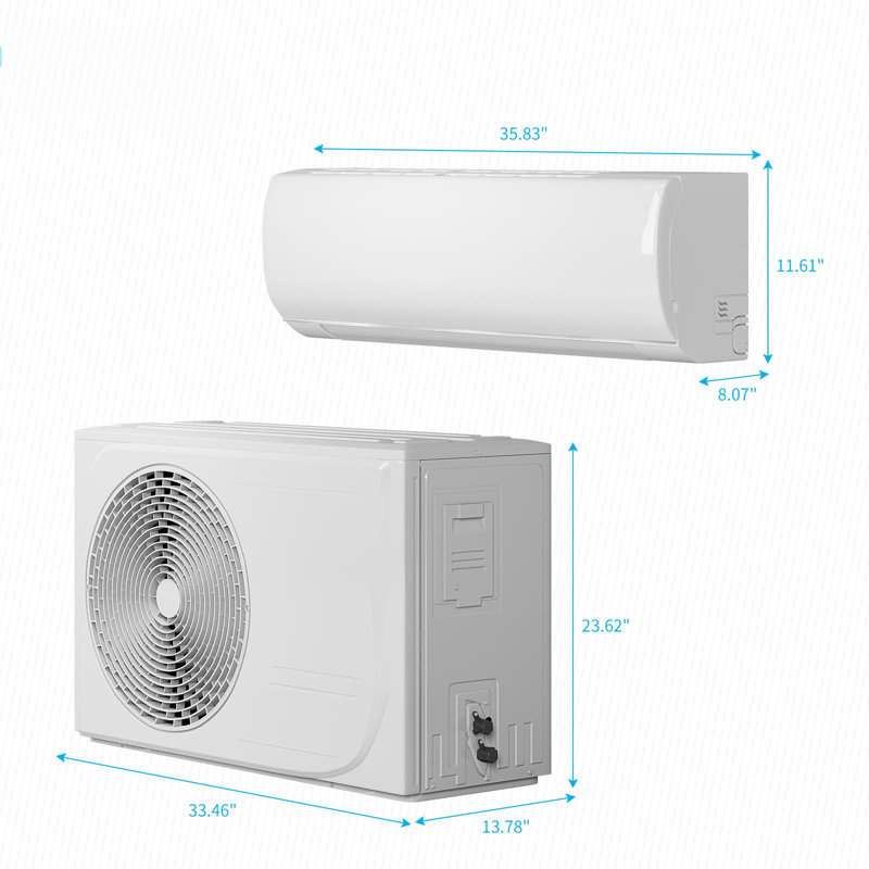 Mini climatiseur à deux blocs de 18 000 BTU avec pompe à chaleur inverseur