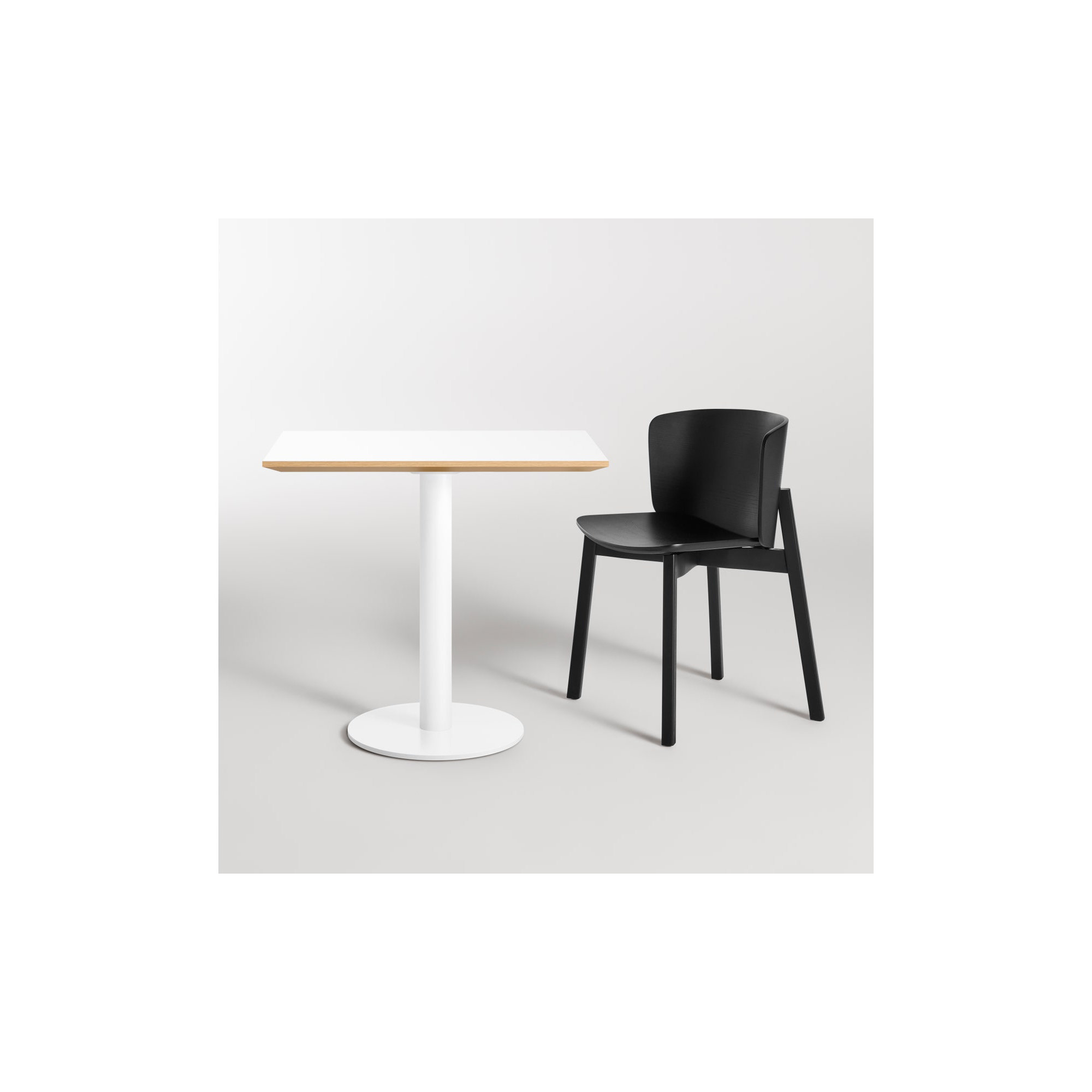 Easy 32'' Dining Table, Matte White, White