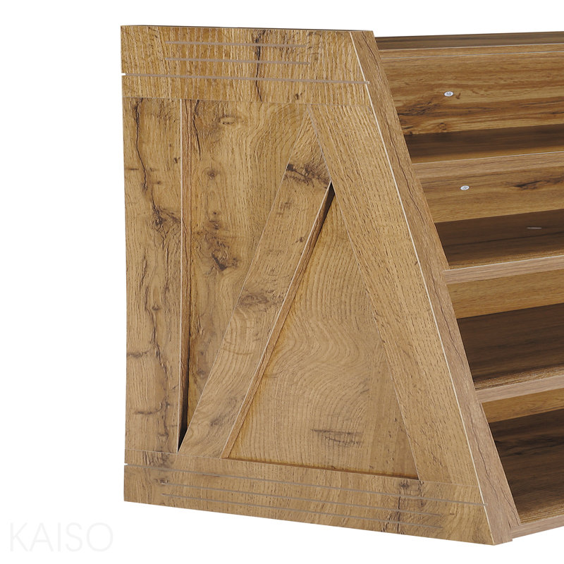 Foldable Bookshelf, Walnut Brown