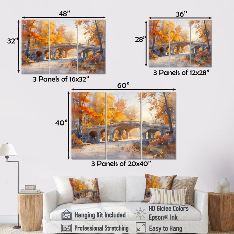 Ensemble de décorations murales élégantes, jaune et beige, H 28 po x l 36 po, Toile tendue