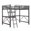 Lit en bois et panneau de fibres à densité moyenne avec bureau et tablette Loft-223068303-223068302