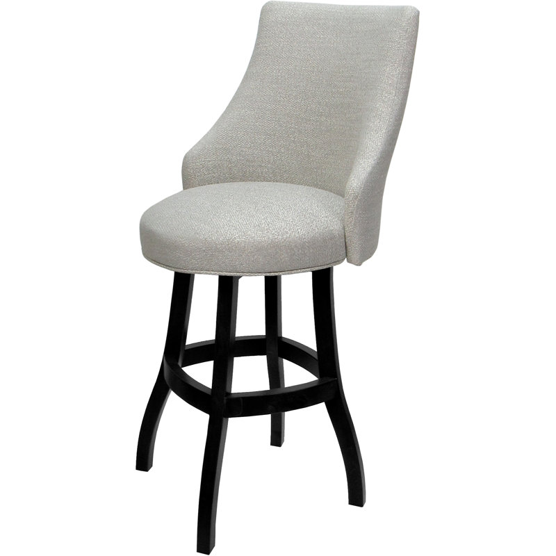 Comptoir pivotant en bois massif, bar, tabouret très haut, Noir, Tabouret de bar (siège d’une hauteur de 30 po)