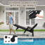 Chaise longue d'extérieur surdimensionnée - Chaise longue en PEHD toutes saisons avec 6 positions, capacité de 500 lb, roues et porte-gobelet pour terrasse, bord de piscine ou arrière-cour - noir-541398337