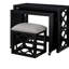 Ensemble de bureau 3 pièces avec bibliothèque à roulettes noir mat, avec 2 ports de charge, mobilier de bureau personnel-1281836451