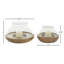 Solid Mango Wood and Glass Hurricane (Set of 2)