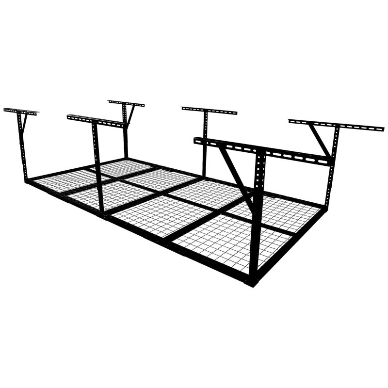 Support de rangement pour le garage 3X8ft, H 38,6 po x l 96 po x P 36 po, Noir