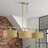 Weavington 3 Light Antique Gold Leaf Extra Large Linear Chandelier-121436219-121436220
