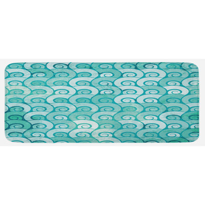 Les vagues abstraites de mer à motif de mer à motif spirale sont un tapis aquatique courbé aquatique imprimé