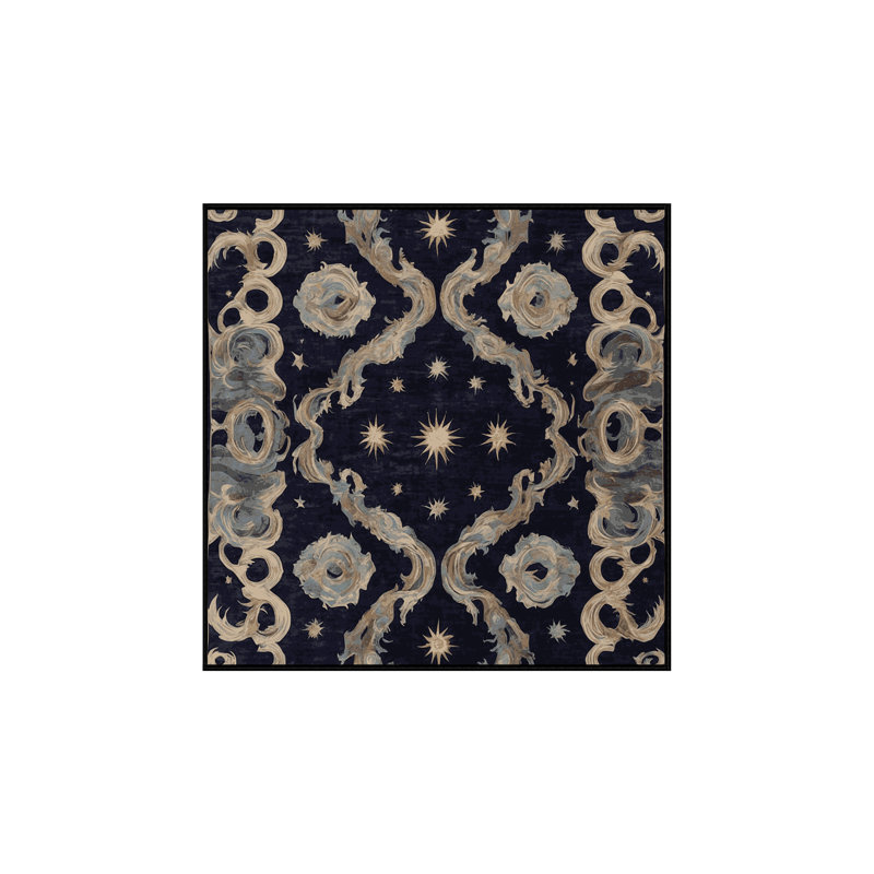 Tapis gris lavable à la machine, Carré 7 pi