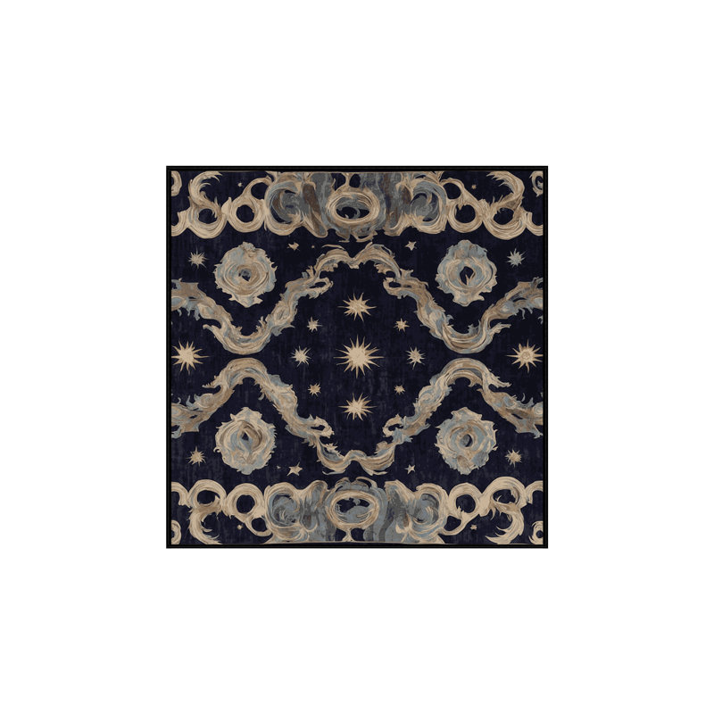 Tapis gris soyeux et moelleux, Carré 7 pi