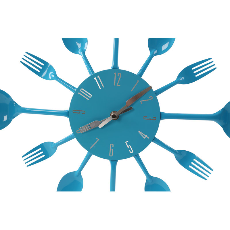 Metal Wall Clock, Blue