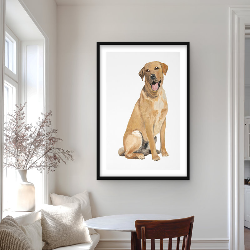 Reproduction matte encadrée Labrador Retriever | Décoration intérieure, Noir