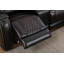 Canapé modulaire inclinable électrique en cuir Vegan de 96,8 po de largeur avec console et porte-gobelet-1030014584