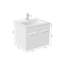 Meuble-lavabo mural 24 po avec lavabo, meuble-lavabo mural avec portes doubles, armoire de salle de bain murale, charnières à fermeture douce, longues poignées en métal, lavabo en céramique