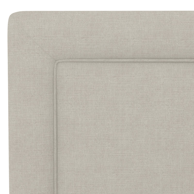 Upholstered Standard Bed, Classic Talc Linen, Twin
