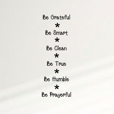Text & Numbers Non-Wall Damaging Wall Decal