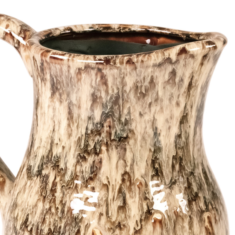 Jennaleigh Ceramic Pitcher, 11" H x 6.5" W x 9.5" L