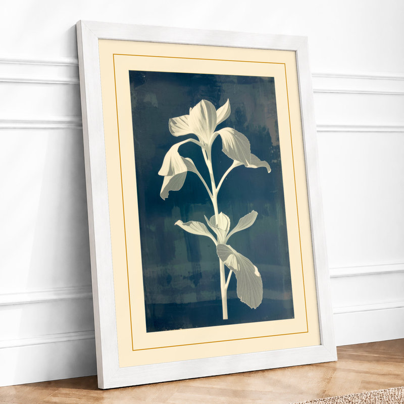 Iris Study Botanical - Framed Print, A1 - 84.1 x 59.4 cm, White